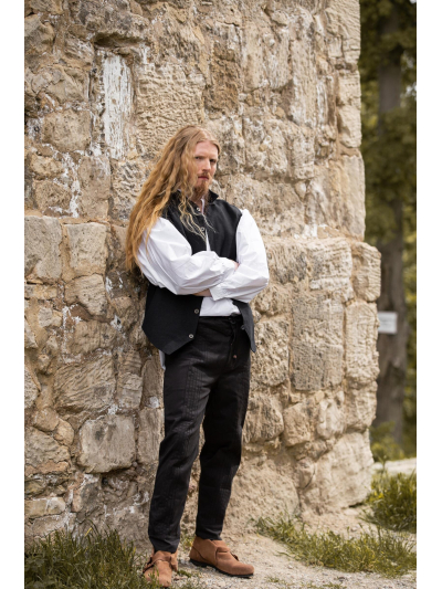 Trollfelsen Leonardo Carbone Mittelalter Gewandung Ritter Wikinger Ziernaht Hose Oskar Schwarz Trollfelsen Leonardo Carbone Mittelalter Gewandung Ritter Wikinger Ziernaht Hose Oskar Schwarz